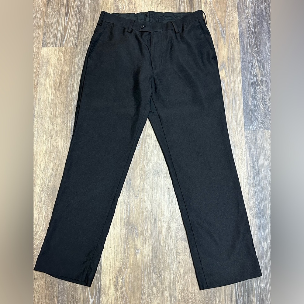 Men's Tailored Black Dress Pants by Louis Raphael Size 34x30.